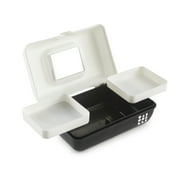 Caboodles Pretty in Petite Classic Cosmetic Case, White/Black