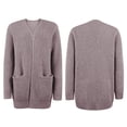 thumbnail image 6 of IROINNID Women's Cardigan Open Front Jacket Solid Color Long Sleeve Casual Pocket Knit Cardigan Sweater Coat Outerwear, Pink, 6 of 6