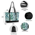 thumbnail image 2 of FORMRS Canvas Laptop Tote Bag for Women with 15.6" Computer Compartments Shoulder Handbag, Beautiful Leaves Pattern, 2 of 7