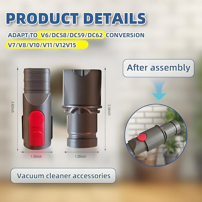 for Dy*son Gen5/V15/V12/V8/V11/V10/V7 Dryer Vent Cleaning Kit with Extended Hose, Crevice Tool & Brush Attachments for Lint Removal, Flexible Reach, Cordless Vacuum Accessory