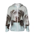 thumbnail image 1 of Fotbe Adorable Portrait de Chiot Veste de Protection Solaire UPF 50+ pour Hommes et Femmes avec Capuche et Poches Randonnée Performance Extérieure-Petite, 1 of 7