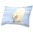 thumbnail image 2 of Polar Bear Walking Velvet Oblong Lumbar Plush Throw Pillow Cover/Shams Cushion Case - 20x36in - Decorative Invisible Zipper Design for Couch Sofa Pillowcase Only, 2 of 7