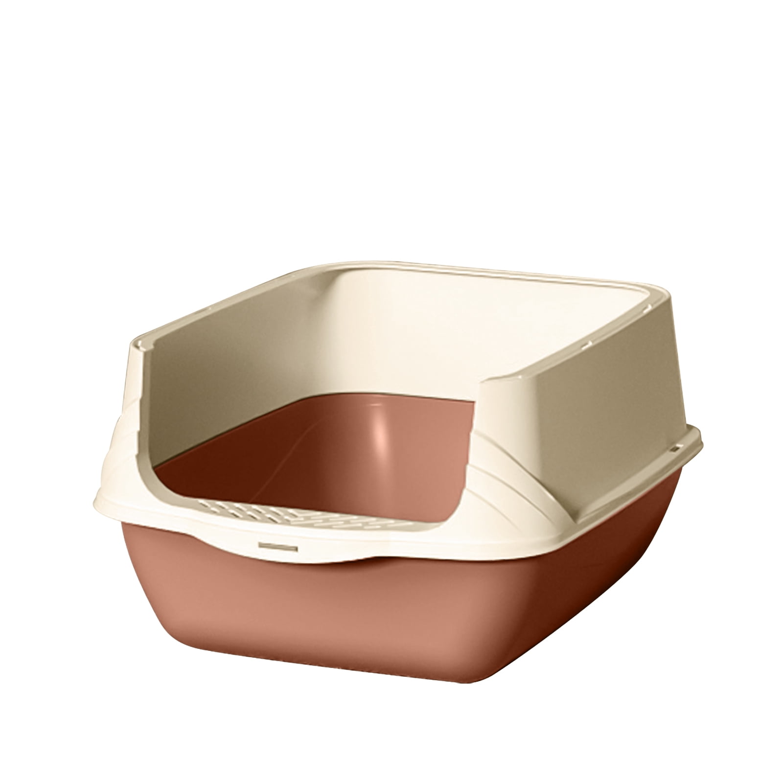 Portable Cat Litter Box with Handle, Fully Enclosed Front Entry & Litter Filter Pedal, Covered Kitty Toilet for Odor Control, Large Space Design, Pink