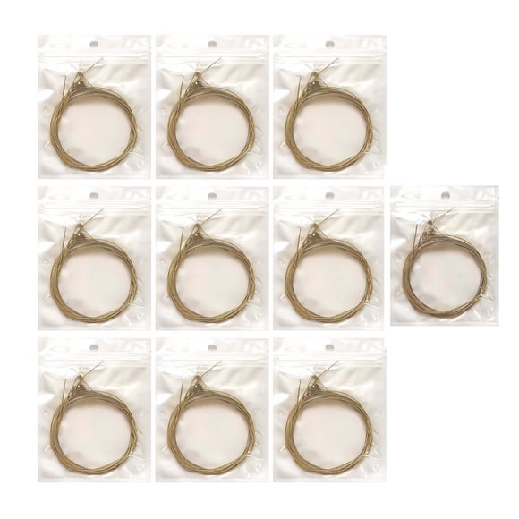10 Sets Acoustic Guitar Strings Light Gauge Excellent Tone Ideal for Practice Replacement