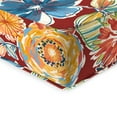 thumbnail image 4 of Jordan Manufacturing 46.5" x 24" Colsen Berry Red Floral Rectangular Outdoor Deep Seat Chair Cushion Set with Welt, 4 of 10