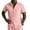 Pink, variant on Men'S Contrast Trim Linen Blend Short Sleeve Button Down Shirt And Drawstring Waist Shorts Set For Summer Beach Vacation And Casual Wear,White,XL
