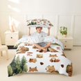 thumbnail image 2 of Castle Fairy Camping Animal Pattern Twin Bedding for Kids, Forest Print Duvet Cover Set for Bedroom, Green Beige,2pcs,No Comforter, 2 of 6