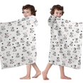 thumbnail image 4 of Cow and Heart White Pattern Hooded Bath Towel Wrap for Teens Ages 3 To 12, Soft Lightweight Quick Dry Microfiber Bath Beach Pool, 60"x35", 4 of 6
