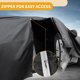 thumbnail image 4 of Funda para automóvil Unique Bargains impermeable para todo clima, protección exterior completa contra el sol y la lluvia, para Kia Sportage 2010-2024, 210D-PU negro azul con franjas reflectantes, 4 of 5