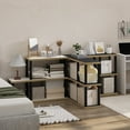 thumbnail image 5 of Furinno Turn-N-Tube No Tools 3-Tier Ladder Decorative Display Shelf, Solid White/Black, 5 of 6