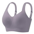 thumbnail image 3 of Yteetum Push Up Sports Bras for Women Plus Size No Underwire Comfy Soft Gym Yoga Bra Solid Wireless Seamless Support Full Coverage Everyday T Shirt Bra V Neck Activewear Brassiere Underwear, 3 of 3