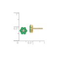 thumbnail image 2 of Natural Green Stud Emerald Earrings 7/10 Carat (Ctw) in 14K Yellow Gold for Women, 2 of 5