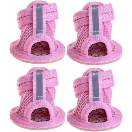 Pet Dog Shoes Boots Casual Anti-Slip Cute Summer Breathable Soft Candy Colors Mesh Sandals Dog Supplies