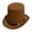 Brown, variant on Giaone Top Hat Short Brim Western Cowboy Hat for Dinner Outdoor Casual Wear