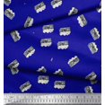 thumbnail image 3 of Soimoi Blue Cotton Duck Fabric Handy Camera Travel Print Sewing Fabric Yard 44 Inch Wide, 3 of 3