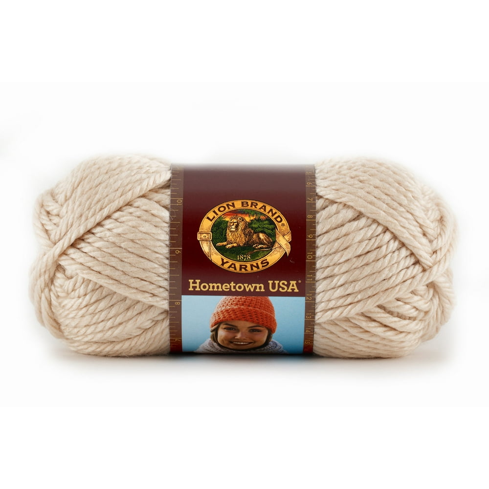 Lion Brand Hometown USA Los Angeles Tan Super Bulky Yarn Skein, 81