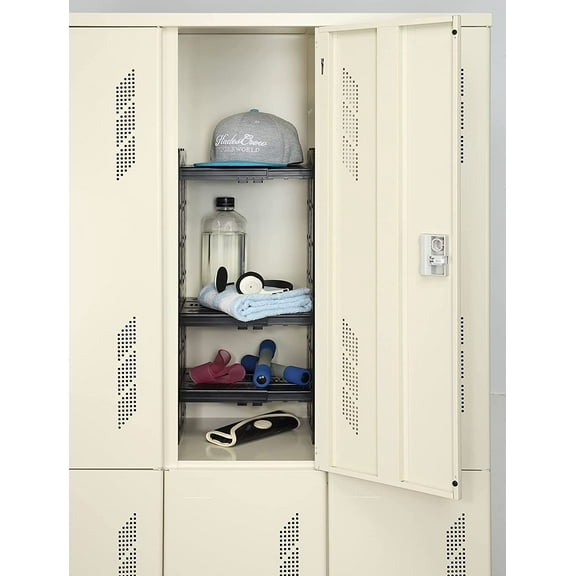 Deluxe School Locker Organizer with 3 Adjustable Shelves - Fits Lockers from 8.75" and 12.5" Wide