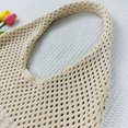 thumbnail image 3 of Yucurem Women Crochet Tote Handbag Heart Pattern Ladies Daily Handbag (Apricot Red) Fashion shoulder bag (B), 3 of 10