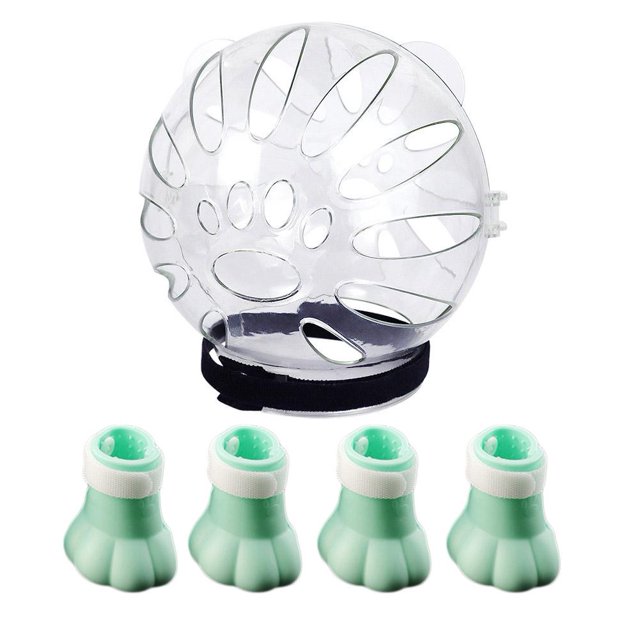 TQEHS Capucha para gatos transpirable antimordeduras Capucha para gatos fácil de desmontar Anti-lamidas E5C7