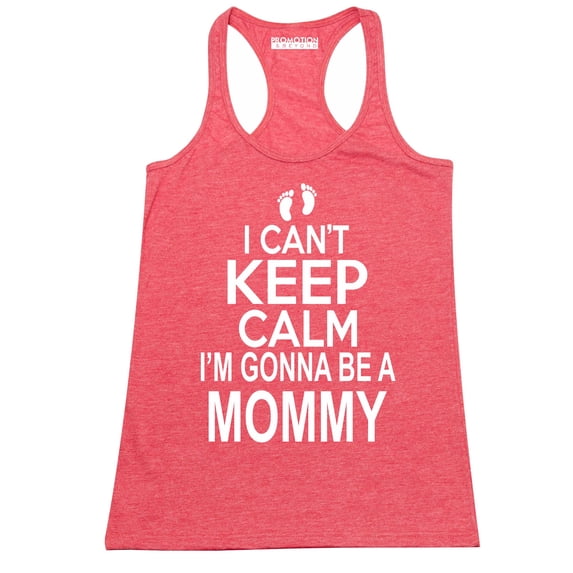 P&B I Can’t Keep Calm I'm Going to Be A Mommy Women's Tank Top, Heather Red, L