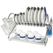 Better Chef 16 Inch Chrome Dish Rack 2 Level S Shaped Cutlery Holder DR-16