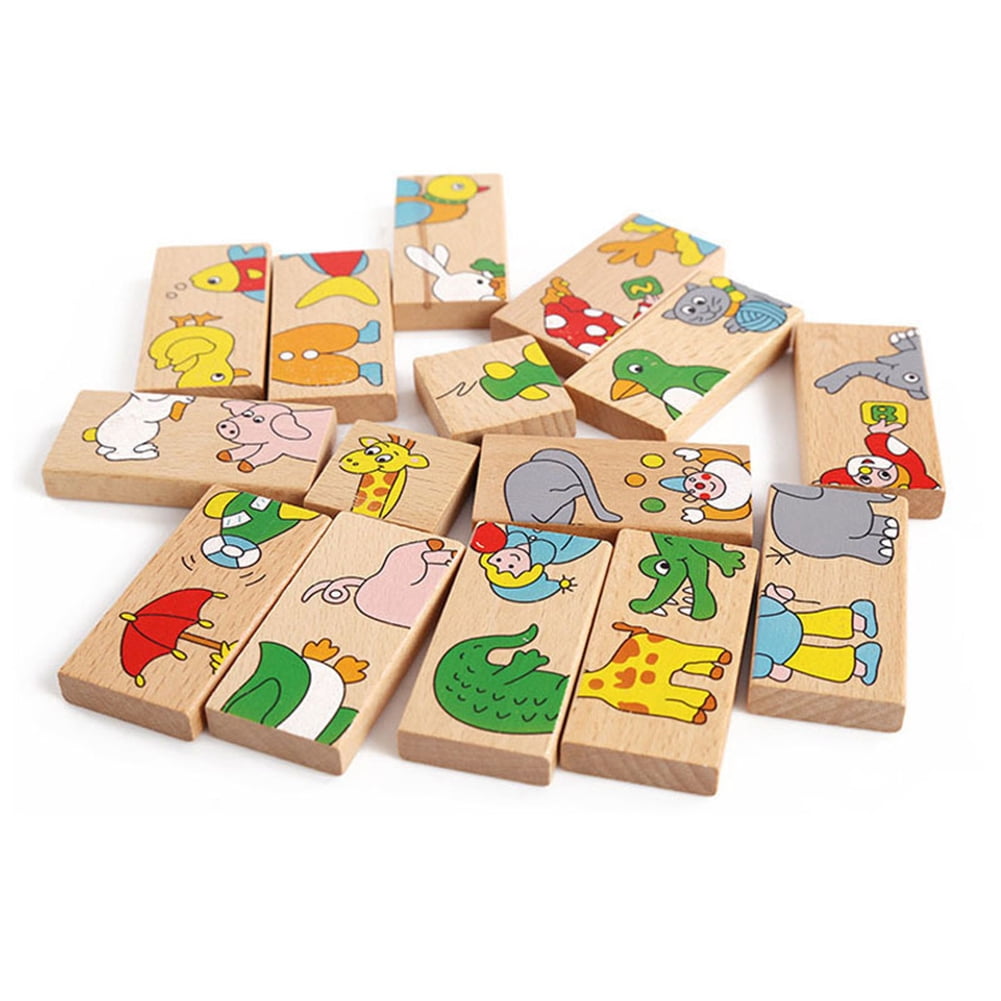 GYMNASTIKA toys,15Pcs/Set Wooden Animal Domino Puzzle Children Jigsaw Game Kids Educational Toy GYMNASTIKA toys,15Pcs/Set Wooden Animal Domino Puzzle Children Jigsaw Game Kids Educational Toy