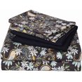 thumbnail image 1 of Piece Teal Leaves Printed Sheet Set Queen Size Soft Botanical Microfiber Sheets with Pillowcases Deep Pocket, 1 of 6