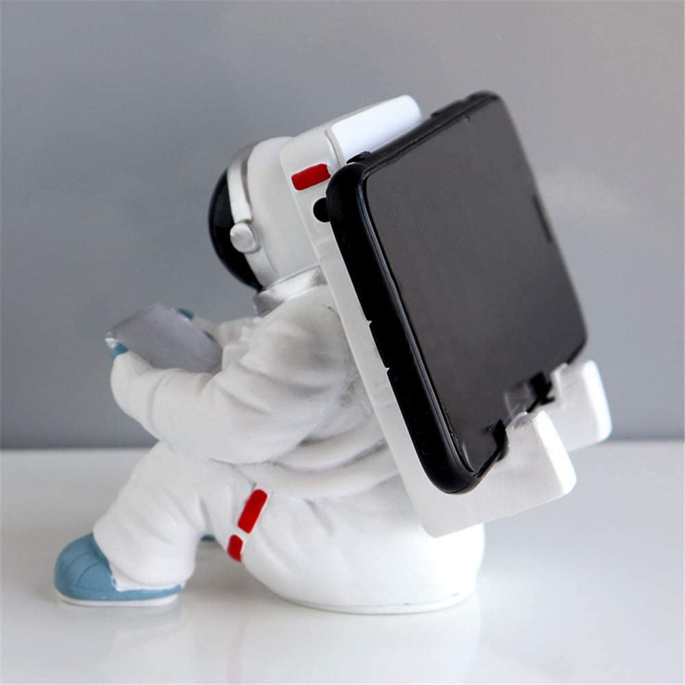 Phone Holder for Desk, Creative Astronaut Cell Phone Stand Tablets Phone Holder Phone Supporter for iPhone, Ipad, Samsung Phone (A)