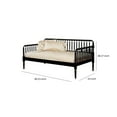 thumbnail image 5 of Wooden Twin Size Daybed with Spool Bed Frame and Railing Headboard, Black, 5 of 5