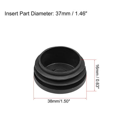 Plastic Plug End Caps 38mm X 37mm Round Furniture Table