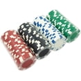 thumbnail image 4 of DA VINCI Set of 100 11.5 Gram Dice Stripe Poker Chips in Las Vegas Gift Box, 4 of 5