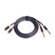 thumbnail image 1 of Cable de audio de 1/4 RCA a 6,35 mm macho-macho de 2 vías Cable de altavoz de audio Audio duradero 15 millones, 1 of 9