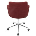 thumbnail image 3 of Carson Carrington  Duved Contemporary Fabric Office Chair - N/A Red, 3 of 5
