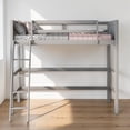 thumbnail image 2 of Tcbosik Loft Bed Twin Size, Bed Frame with Ladder and Guardrail, Wood Slats Support, No Box Spring Needed, Gray, 2 of 9