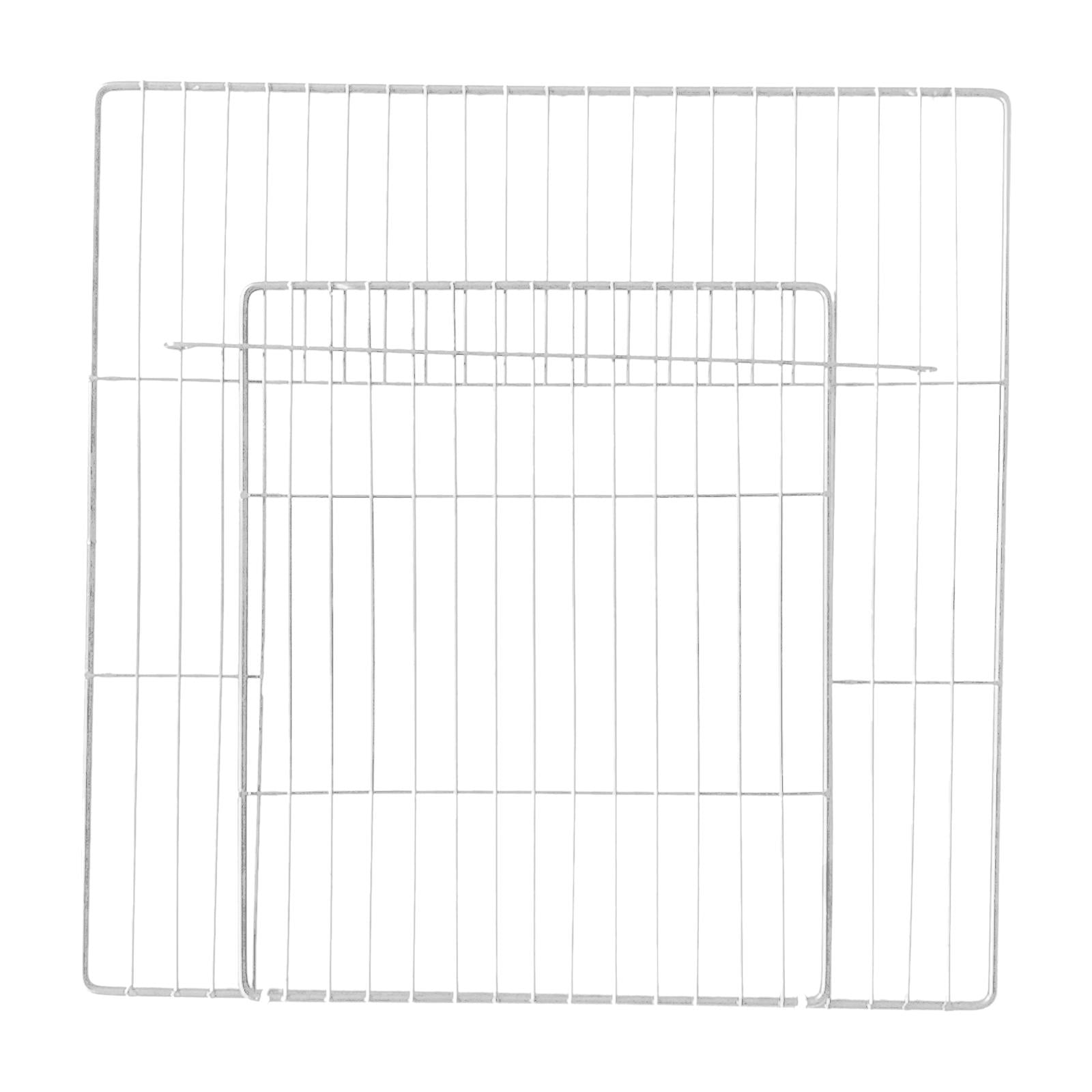 Door Cage Iron Yard Rabbit Fence Expandable Small Animals Panel White Dense Grid