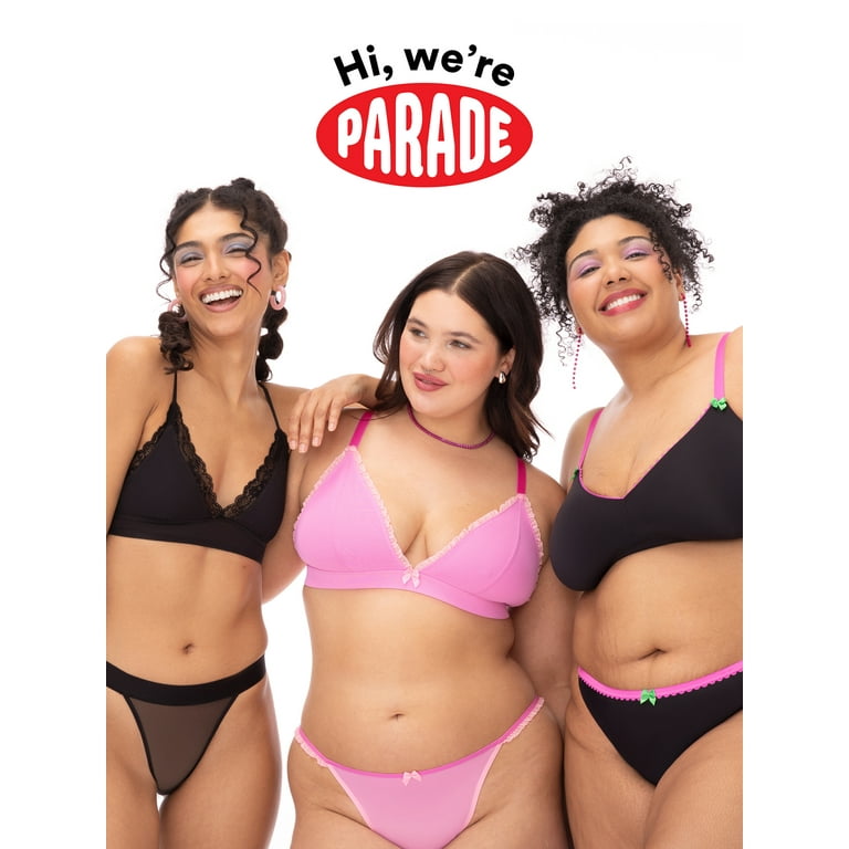 Parade Ruffle Triangle Bralette and Cheeky Set XS-3XL, Nylon