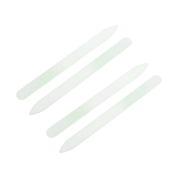 Herramienta de Manicura Multifuncional de Lima de Uñas de Vidrio de Doble Color de 4 Piezas Únicas Bargains Blanco Verde Gradiente