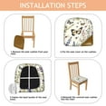 thumbnail image 4 of Pioneer Flower and Butterfly Seat Covers for Dining Room Chairs Set Of 4,Stretch Printed Washable Chair Seat Cover with Elastic Ties and Button,Removable Waterproof Couch Cushion Covers, 4 of 6
