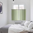 thumbnail image 4 of Sage Green Ombre Kitchen Curtains 63 Inch Length, Modern Gradient Abstract Art Grommet Top Bedroom Living Room Curtains, Light Filtering Cafe Curtain Drapes 2 Panels Set 104''x63'', 4 of 9