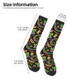 thumbnail image 2 of Fotbe Mardi Gras3 Calcetas Divertidas Estampadas para Hombre y Mujer, Calcetas de Algodón hasta la Rodilla para Caminar, Correr, Enfermería y Embarazo, 2 of 6