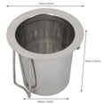 thumbnail image 2 of Malla de filtro de té de acero inoxidable Infusor de té y café Filtros de malla fina Colador de té Colador de taza de metal Filtro plegable para té de hojas sueltas Cocina Octpeak NO, 2 of 6