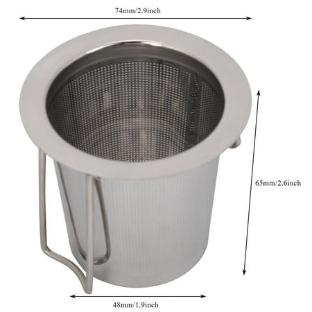 Mgaxyff Tea Strainer,Stainless Steel Mesh Tea Infuser Metal Cup Strainer Foldable Filter With-Lid, Stainless Steel Tea Filter