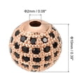 thumbnail image 2 of Unique Bargains Charm Rhinestone Beads, 8 Pack 10mm Round Zircon Pave Spacer Beads for Jewelry Making (Black - Rose Gold), 2 of 7
