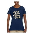 thumbnail image 2 of Wild Bobby, Y'all Need Jesus & Country Music, Pop Culture, Women Graphic Tee, Navy, Medium, 2 of 4