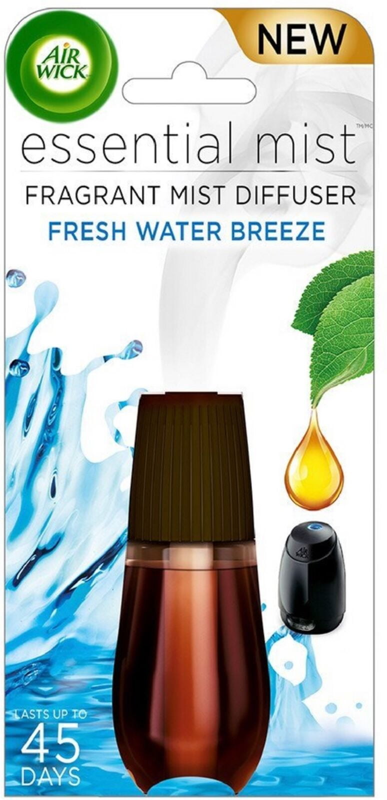Air Wick Essential Mist Fragrant Mist Diffuser Refill, Fresh Water