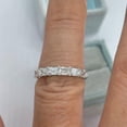 thumbnail image 3 of Hitanshu Jewels 2Ct Cubic Zirconia Half Eternity Wedding Band 14K White Gold Plated, 3 of 5