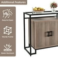 thumbnail image 4 of Senfot Storage Cabinet with Doors, Space Saving Wooden Buffet Sideboard with Storage, Modern Accent Cabinet with Open Storage Shelves for Bedroom Kitchen Home Office,Light Brown, 4 of 9