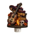 thumbnail image 2 of Day of the Dead Skull Plug In Night Light, Acrylic Sugar Skull Wall Lamp with Warm Glow, Halloween Decor for Bedroom Hallway Entryway Home, 2 of 6