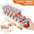 thumbnail image 3 of 4 Pack Soda Can Organizer for Refrigerator, Stackable Canned Food Pop Cans Container Can Holder Dispenser with Lid for Fridge Rack Freezer, Clear Storage Bins-Holds 12 Cans Each (Transparent), 3 of 8