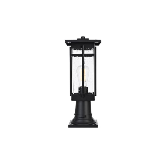 Elegant Lighting Livingston 7 inch Outdoor Pendant in Black